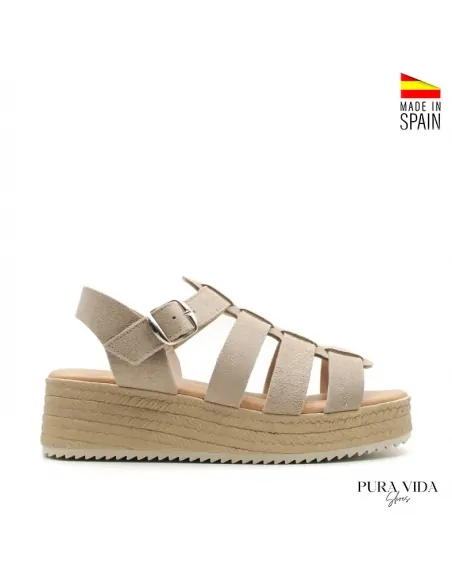 sandalia cangrejera beige