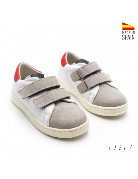 zapartillas infantiles de serraje y cuero