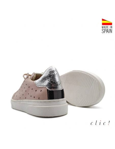 deportivas piel niña rosa