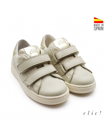 deportiva velcros glitter