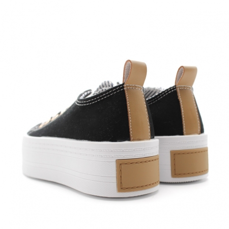 bambas negras plataforma mujer