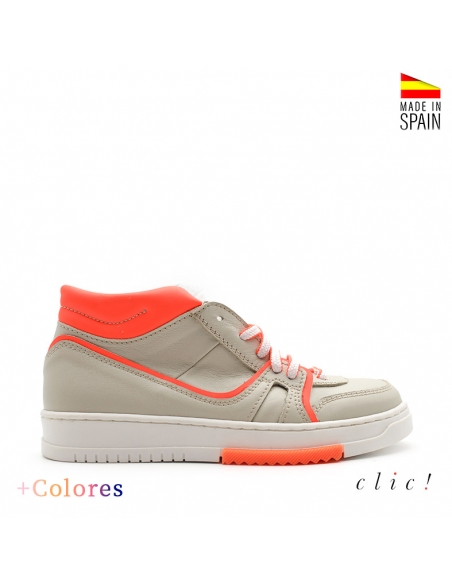 Botín deportivo beige