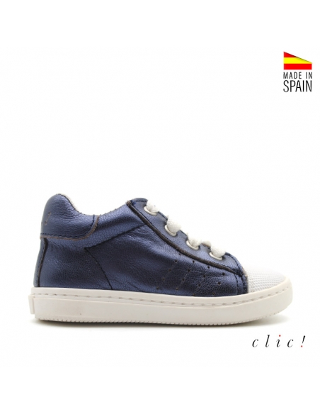 Zapatillas deportivas piel metalizada