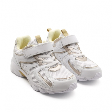 zapatillas niña doradas​