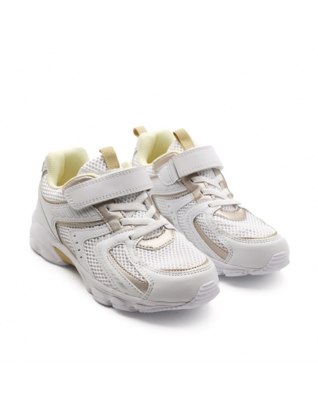 zapatillas niña doradas​