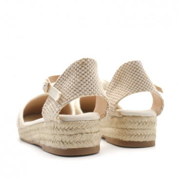 Alpargatas beige crochet