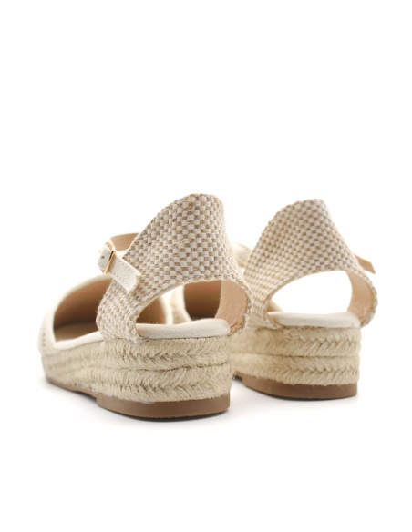 Alpargatas beige crochet