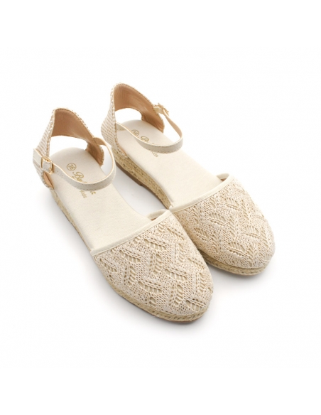 esparteña Crochet rafia