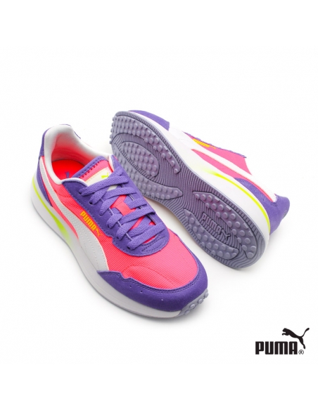 zapatillas Puma R78 fucsia