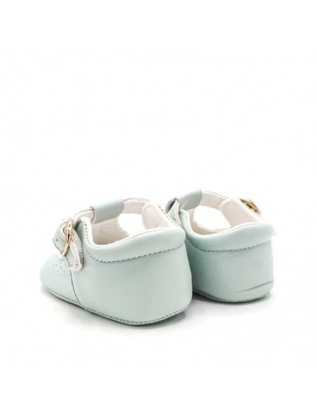 zapatos bebe sin suela azul celeste