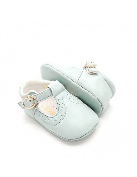 zapatos bautizo niño azul celeste