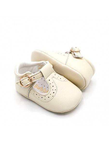 zapato bebe bautizo beige​