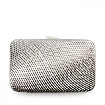 Clutch metálico plata