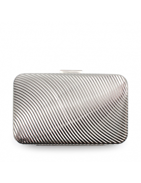 Clutch metálico plata