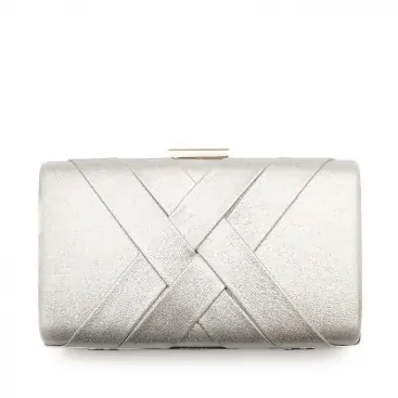 Clutch plateado elegante