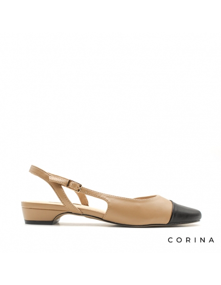 Zapato camel con Puntera Negra