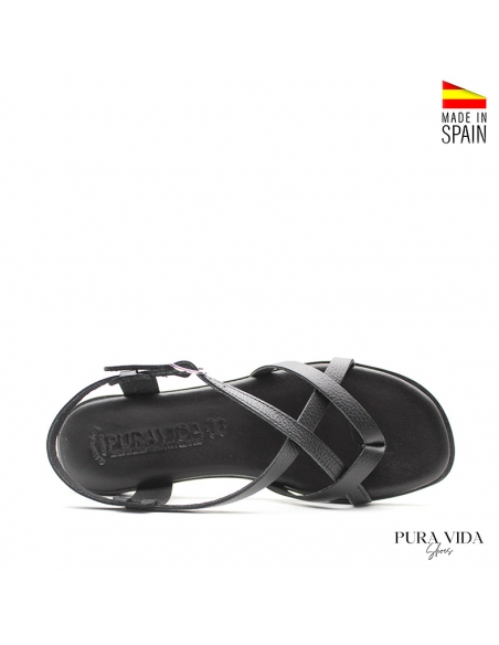 sandalia mujer dedo piel