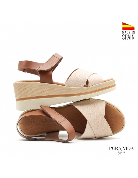 sandalias cuña mujer