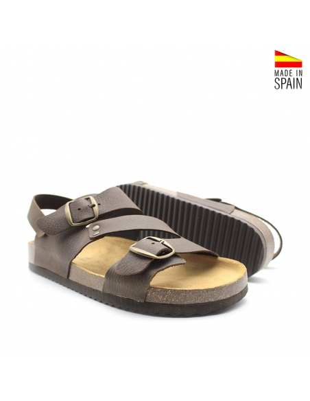 sandalia bio marrón hombre