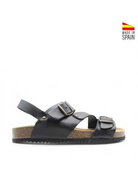 Sandalias bio piel azul marino