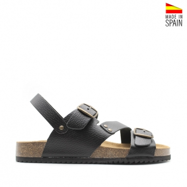 Sandalias bio piel negra