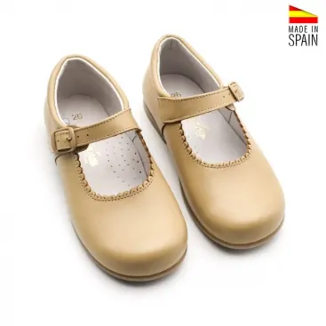 MERCEDITAS BEBE CAMEL piel