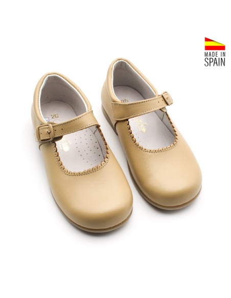 MERCEDITAS BEBE CAMEL piel