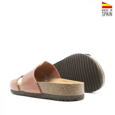 sandalia pala ancha marron