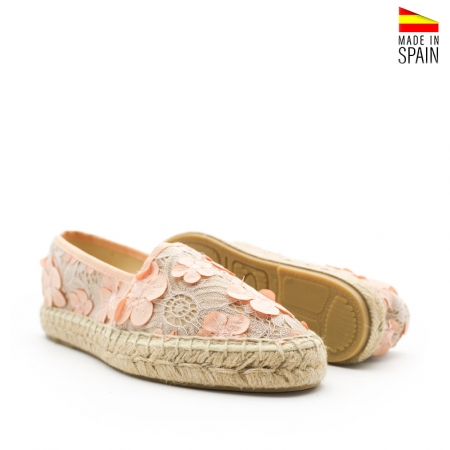 Alpargatas rosa de Encaje