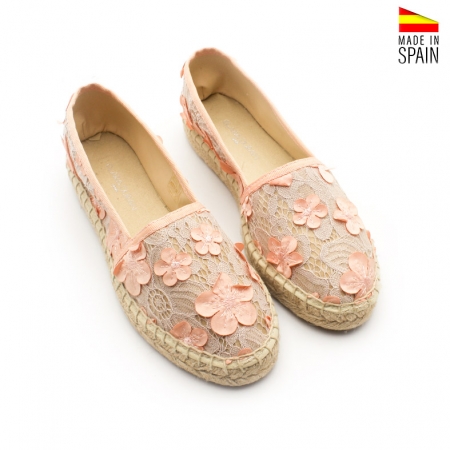 Alpargatas flores de Encaje