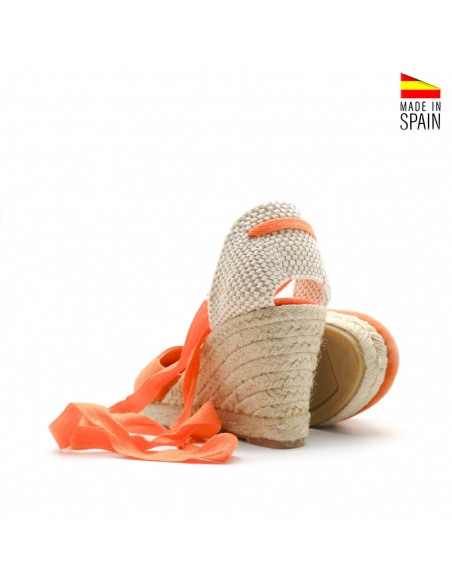 Calzado Cuña Naranja Mujer