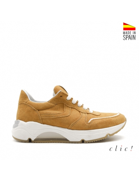 zapatillas casual mostaza