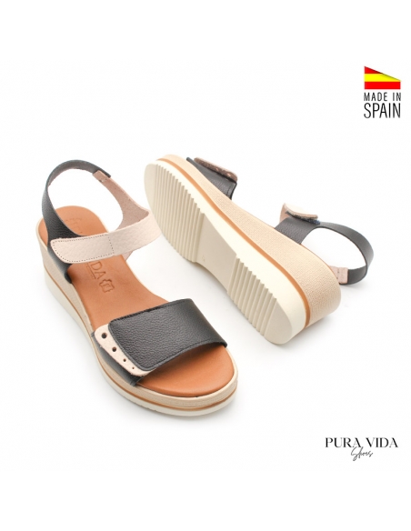 sandalias cuña mujer