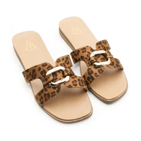 Sandalias Plana de Leopardo