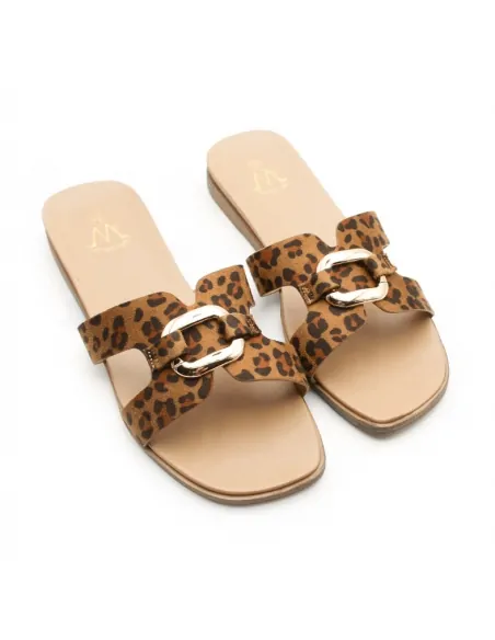 Sandalias Plana de Leopardo