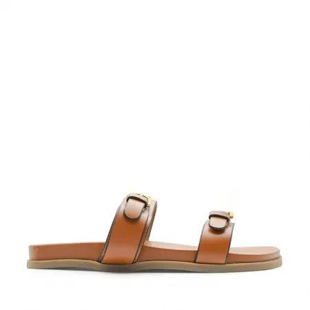 Sandalias Mujer Amplias Camel