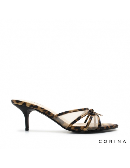 Sandalia mule leopardo