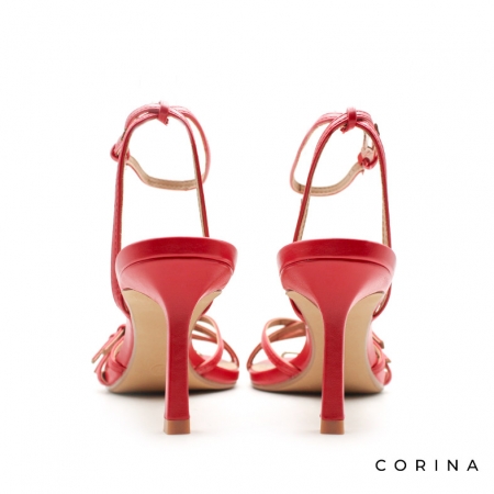 Sandalias de Tacón Rojo