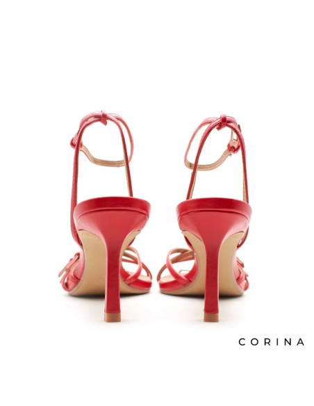 Sandalias de Tacón Rojo