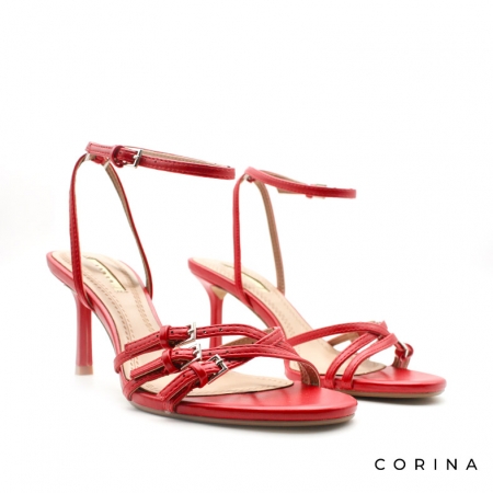 Sandalias de Tacón Rojas