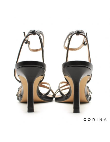 Sandalias Negras para Mujer Tacón