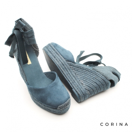 alpargatas azules mujer​