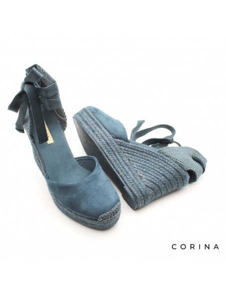 alpargatas azules mujer​