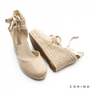 alpargatas cuña mujer beige​