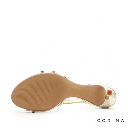 sandalias platino tacon fino