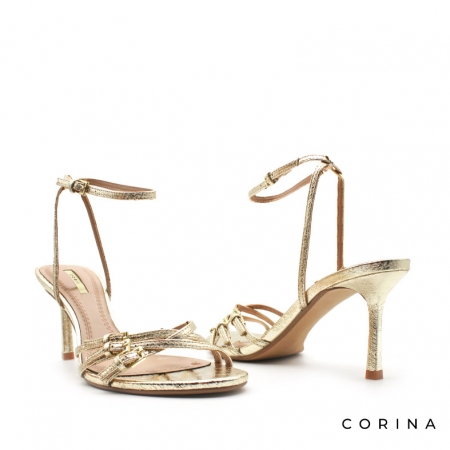 sandalias platino tacon alto