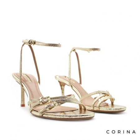 sandalias platino tacon