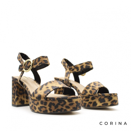 Sandalias tacón y Plataforma Leopardo