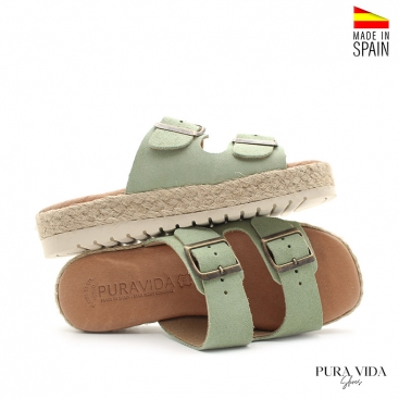 Sandalias con Hebillas Piel