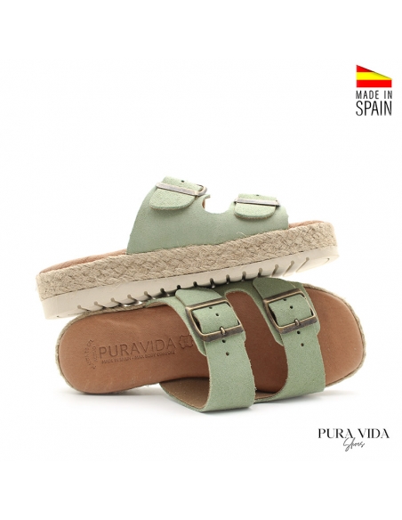 Sandalias con Hebillas Piel